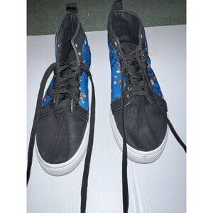 Space Jam: A New Legacy Canvas Sneakers High Top Black Blue Size 10 Pre Owned